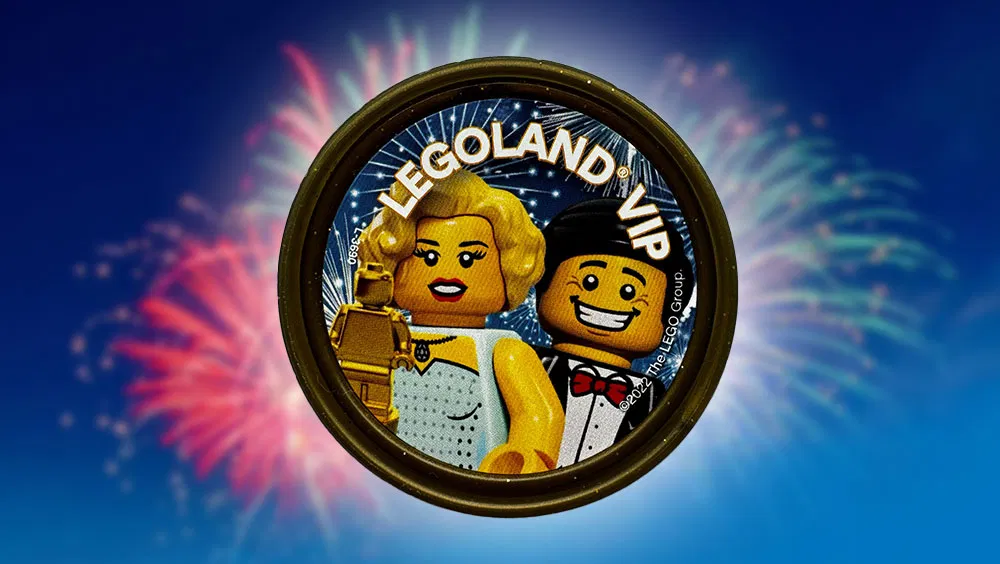 A Rare Collectible with Style and Prestige – LEGOLAND's VIP Black Tie Pop Badg