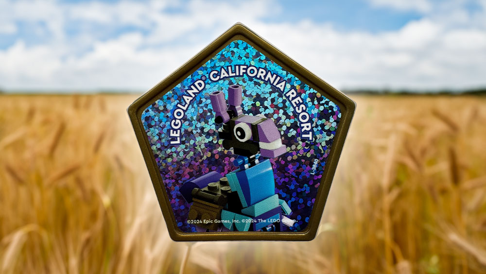 A Loot-Filled Collectible – LEGOLAND's Fortnite Supply Llama Pop Badge