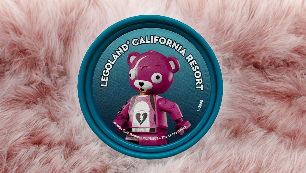 A Pink Powerhouse Collectible – LEGOLAND's Fortnite Cuddle Team Leader Pop Badge